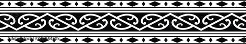 Polynesian tattoo tribal band design. Samoan tattoo tribal border.