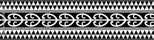 Polynesian tattoo tribal band design. Samoan tattoo tribal border.