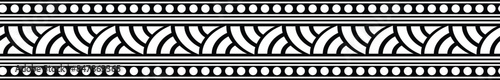 Polynesian tattoo tribal band design. Samoan tattoo tribal border.