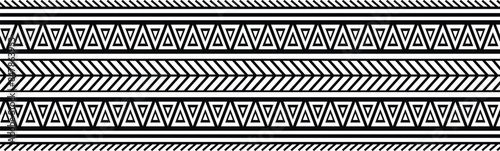 Polynesian tattoo tribal band design. Samoan tattoo tribal border.