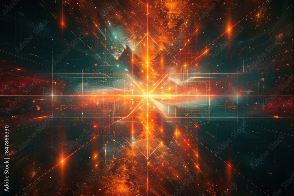 Obraz premium Business technology growth concept. Abstract arrow neon light background