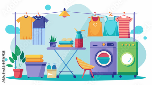 washing machine and laundry dry washing concept.