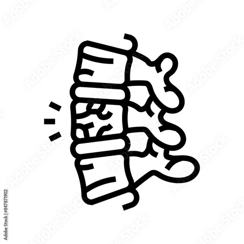 compression injuries line icon vector. compression injuries sign. isolated contour symbol black illustration