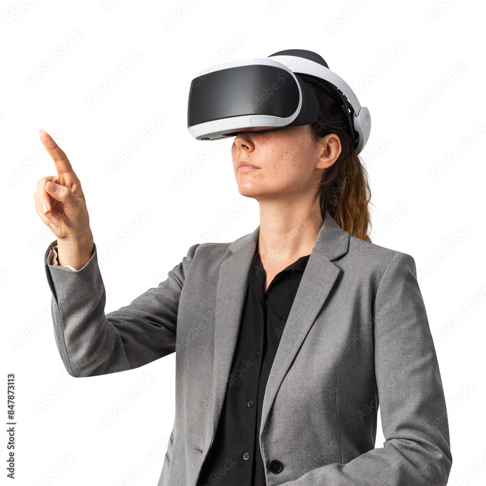 Png woman wearing VR headset entertainment technology Png woman wearing VR headset entertainment technology