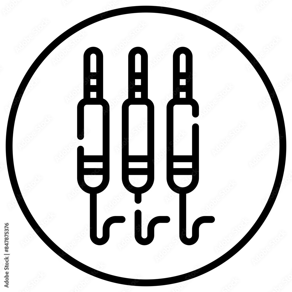 AUDIO CABLE,hardware,jack,sound,music.svg