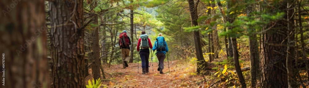 Hikers on forest trails are enveloped by the scent of pine and earth, accompanied by the soothing sound of nature's silence. Hikers on forest trails are enveloped by the scent of pine and earth, accompanied by the soothing sound of nature's silence.