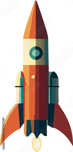 Vektor Rakete - Vintage Style - Design Grafik Element isoliert
