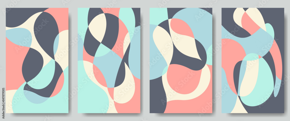 Fototapeta premium Abstract colorful poster design with modern style