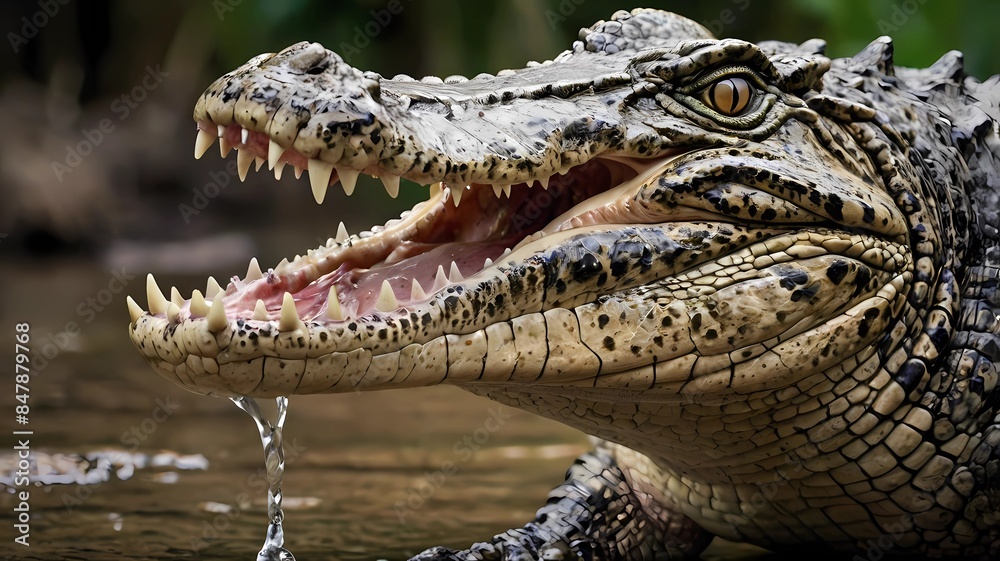 Obraz premium crocodile in National Geographic style habitat