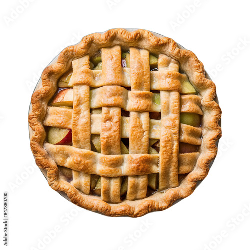 Apple pie isolated on transparent Background remove png, clipping path