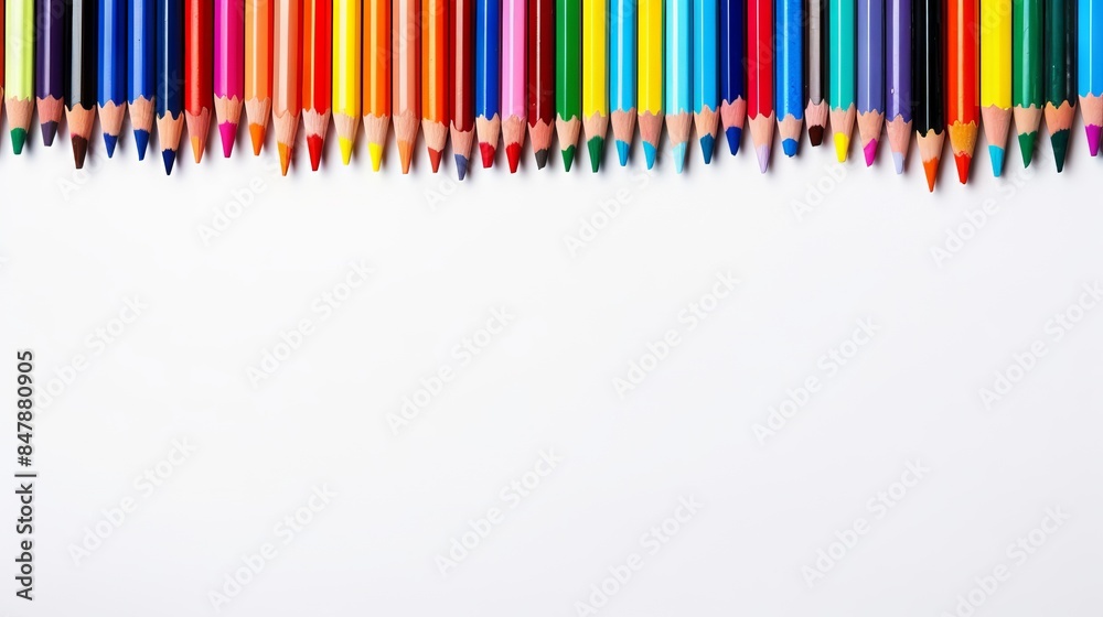 Top view of a white background framed with colorful school supplies including crayons and educational tools for a fun learning experience
Top view of a white background framed with colorful school supplies including crayons and educational tools for a fun learning experience