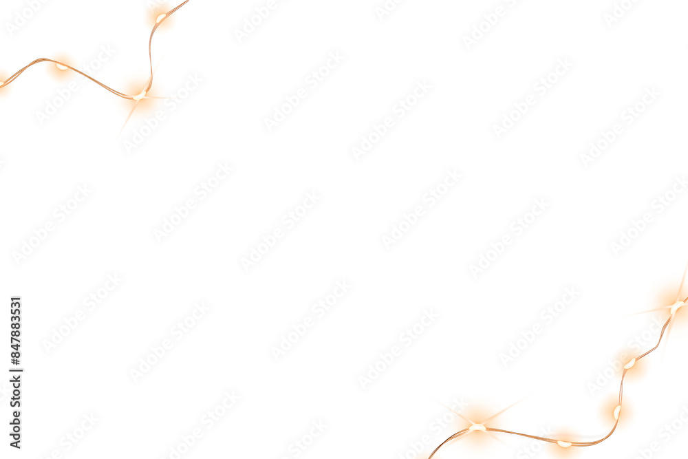 String light png border frame with transparent background String light png border frame with transparent background