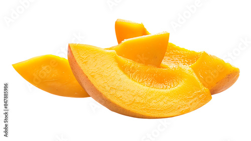 Obraz na płótnie mango slices isolated on transparent background