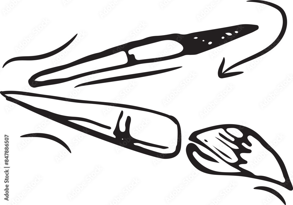 Illustration of a hand-drawn paintbrush icon Illustration of a hand-drawn paintbrush icon