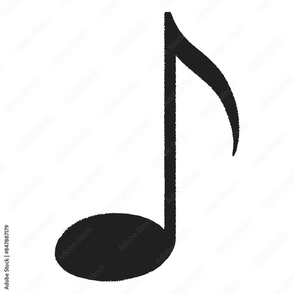 Black quaver png sticker, musical note doodle on transparent background Black quaver png sticker, musical note doodle on transparent background