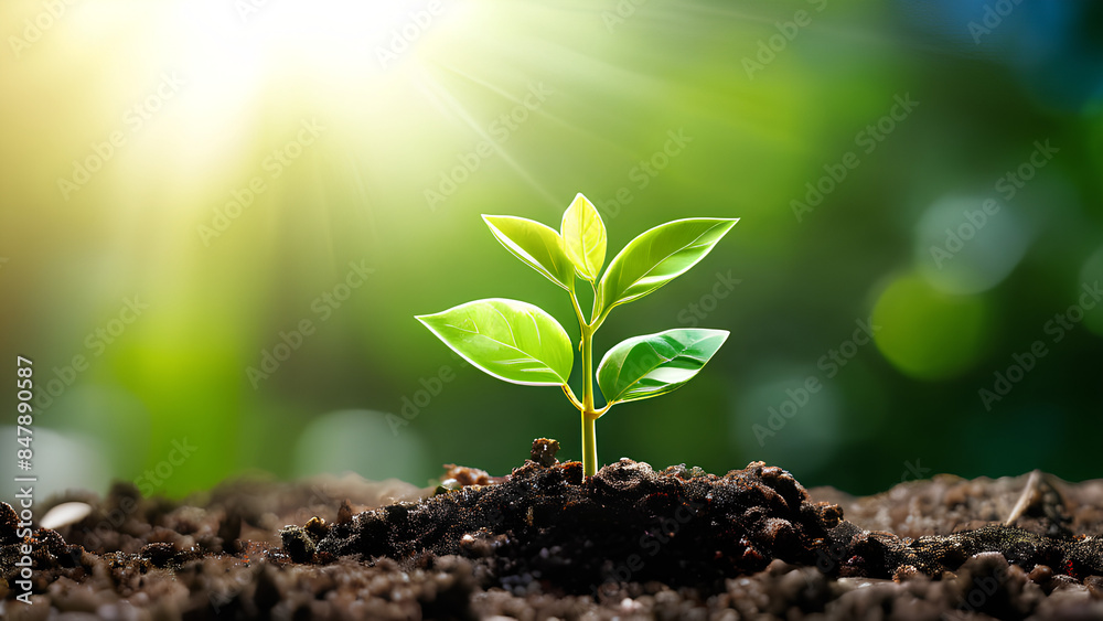 Sprouting Hope - A Tiny Tree Reaches for the Sun Sprouting Hope - A Tiny Tree Reaches for the Sun