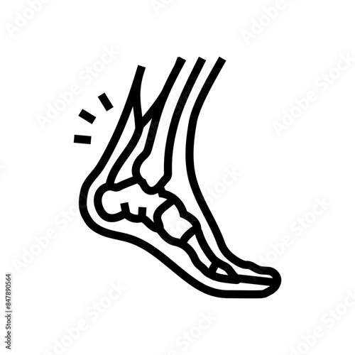 sprain household injury accident line icon vector. sprain household injury accident sign. isolated contour symbol black illustration