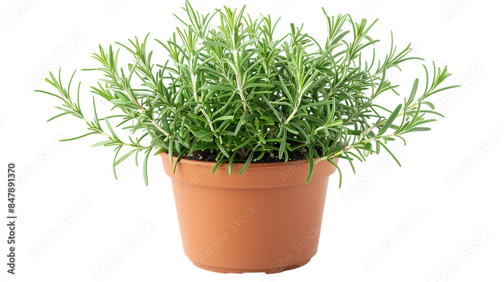 Rosemary in a pot isolated on transparent background Rosemary in a pot isolated on transparent background
