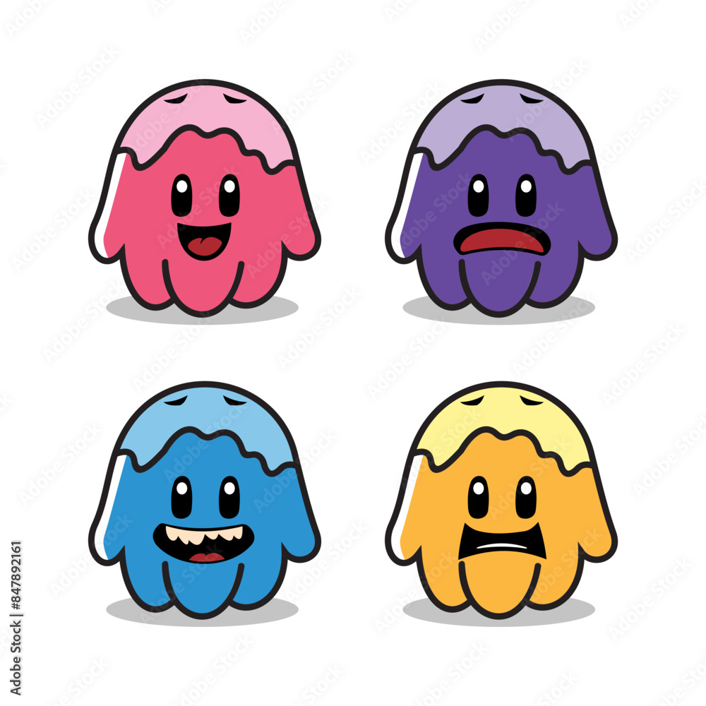 Fototapeta premium Cute Monster Vector.eps
