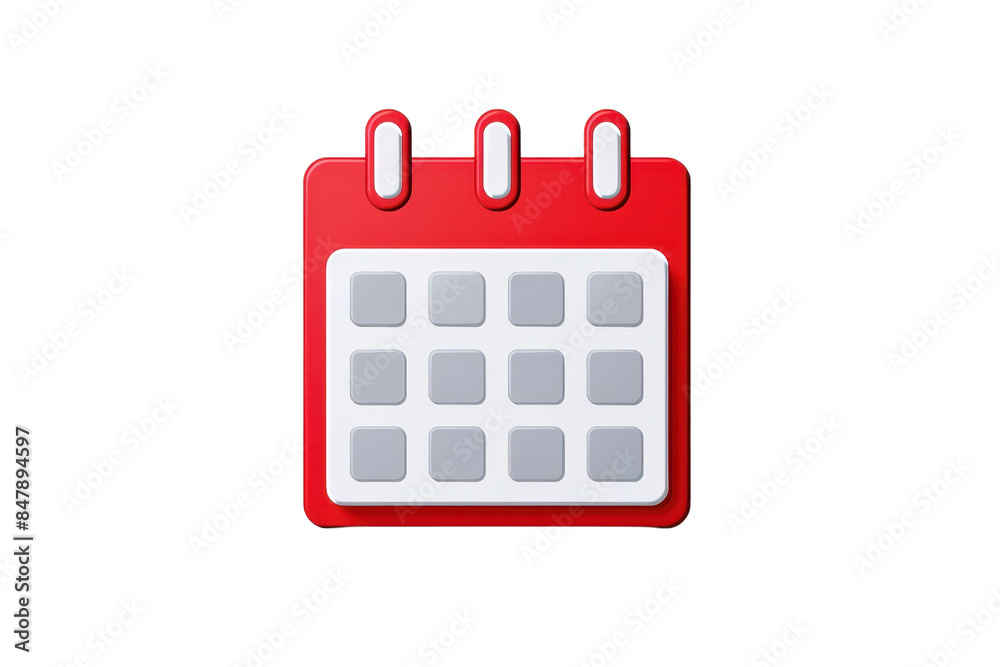 Vector illustration of a red calendar icon with a grid layout, perfect for appointments, reminders, and scheduling. Ideal for digital designs. Vector illustration of a red calendar icon with a grid layout, perfect for appointments, reminders, and scheduling. Ideal for digital designs.