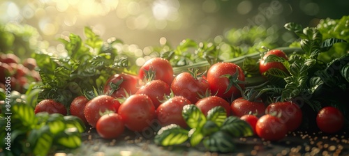 Frame of Organic Food Fresh Raw Vegetables