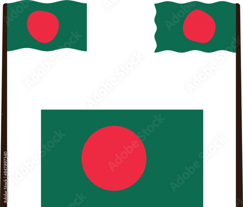 Free Download Illustration of the national flag of Bangladesh - GFXLoad