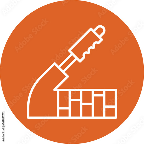 Handbrake line circle icon