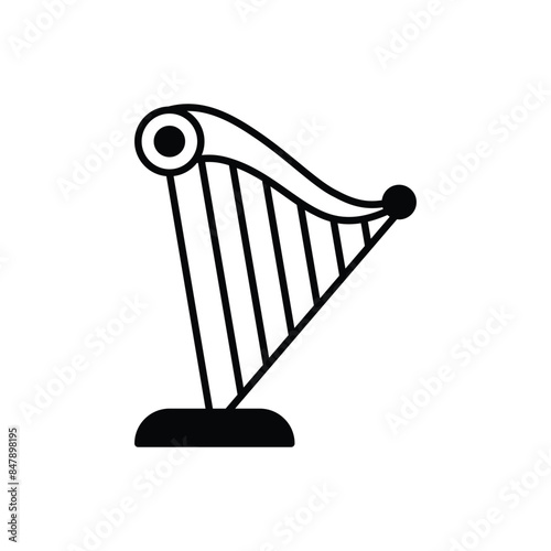 Harp vector icon