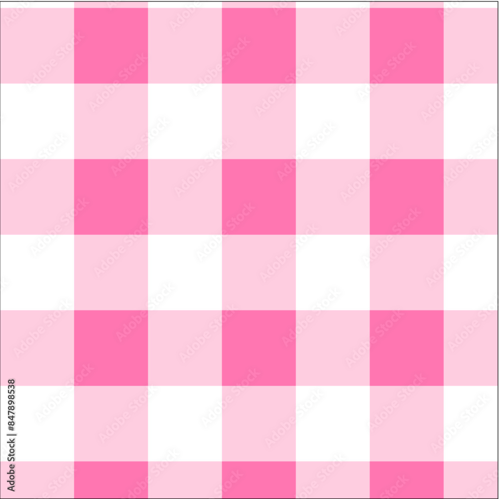 pink girly English gingham seamless pattern.