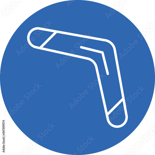 Boomerang line circle icon