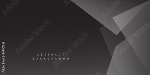 Abstract background Black and gray shape with technology concept for template, poster, wallpaper, flyer design. Vector illustration	 photo