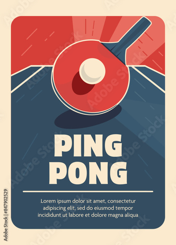 Ping pong vector poster