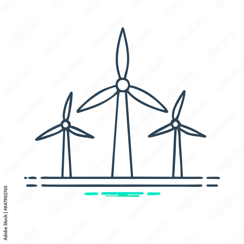Wind Turbines Icon: Eco-Friendly Symbol for Sustainable Energy Solutions Wind Turbines Icon: Eco-Friendly Symbol for Sustainable Energy Solutions
