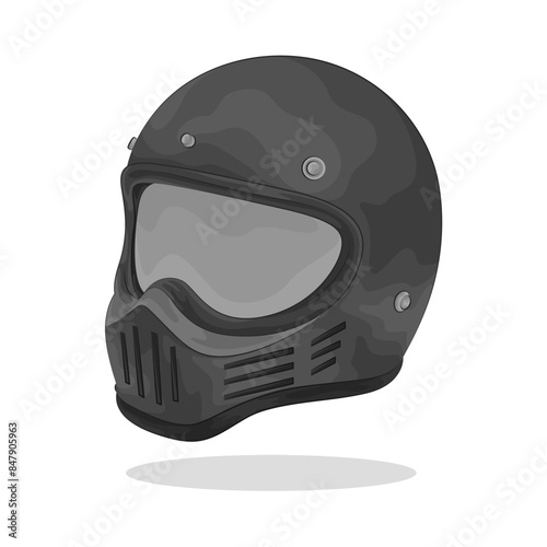Illustration of motorcycle helmet 