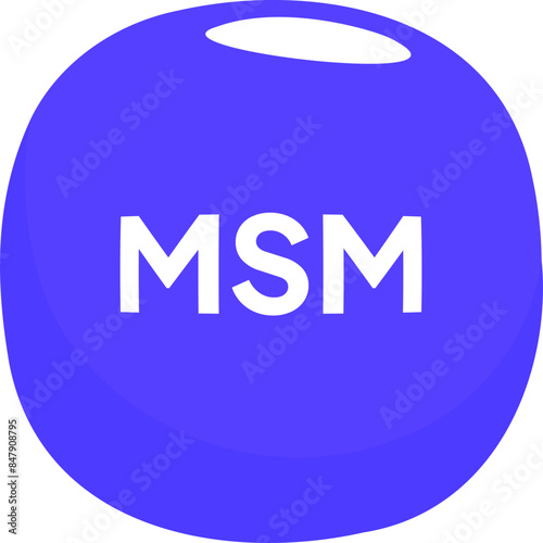 vitamin molecule MSM icon photo