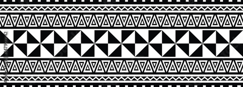 Polynesian pattern tribal tattoo border. Tribal tattoo geometric fore arm samoan band.Tattoo eps forearm samoan sleeve bracelet.Fabric seamless isolated hawaiian pattern on white background.