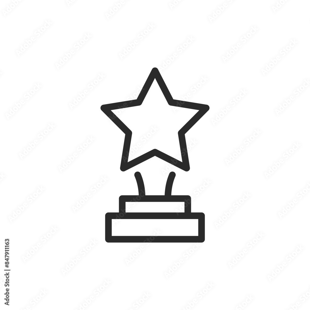 Star-shaped award, linear style icon. Editable stroke width Star-shaped award, linear style icon. Editable stroke width