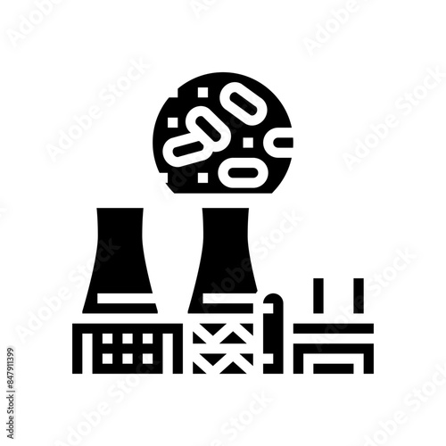 power station wood pellets glyph icon vector. power station wood pellets sign. isolated symbol illustration