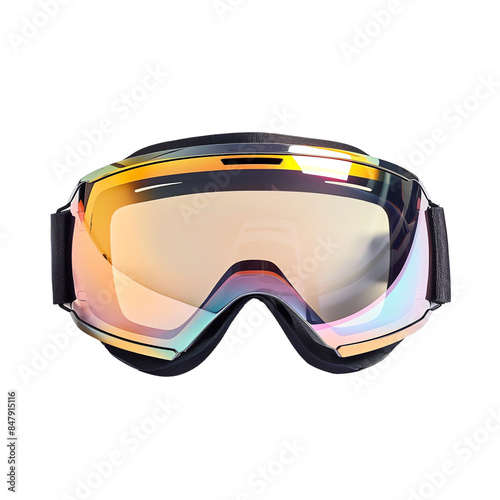 Stylish and protective ski goggles with reflective lens, perfect for winter sports enthusiasts and snow activities, ensuring clear vision and safety.