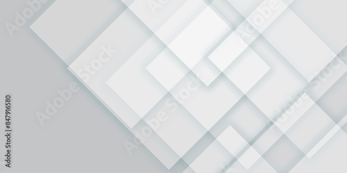 Abstract background of translucent rectangles in white and light blue colors. Abstract background with space for paper texture design Vector for brochure, banner, wallpaper, cover.