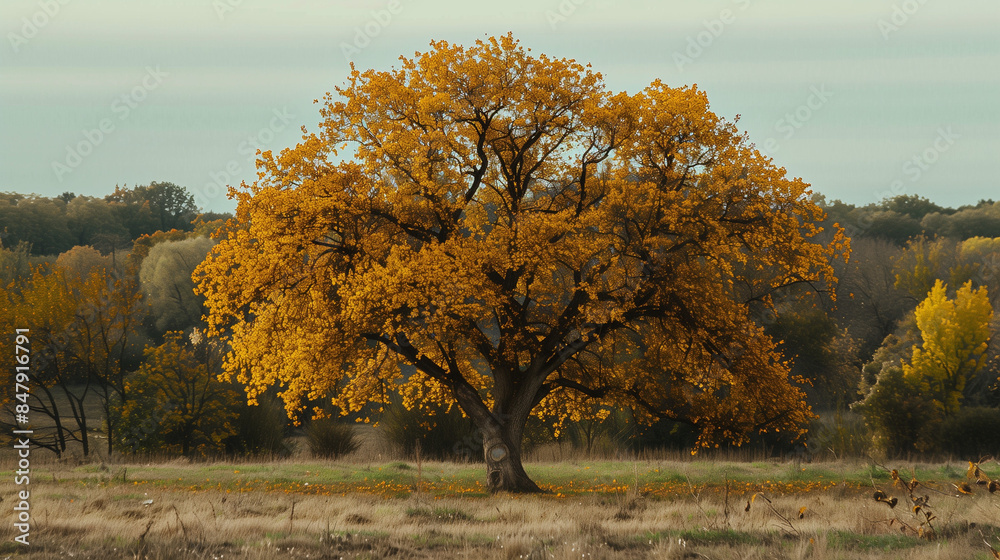 Fototapeta premium autumn landscape with trees