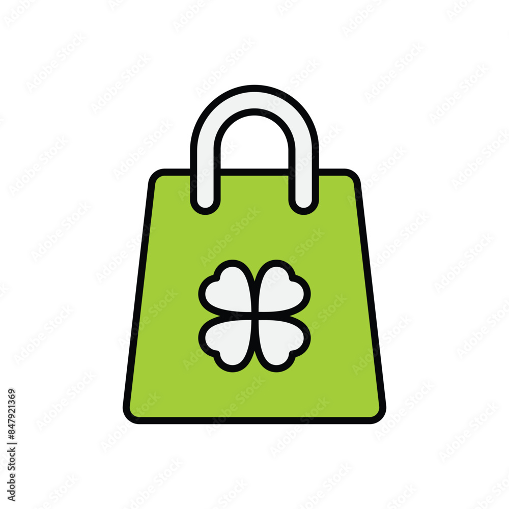 Shopping bag vector icon