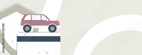 Buy insurance for car flat character vector concept operation illustration
