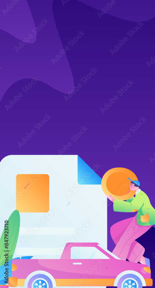 Buy insurance for car flat character vector concept operation illustration
Buy insurance for car flat character vector concept operation illustration