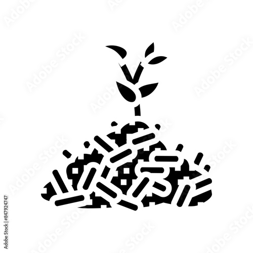 eco friendly wood pellets glyph icon vector. eco friendly wood pellets sign. isolated symbol illustration