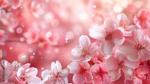  pink and white cherry blossom floral background for a women's conference 