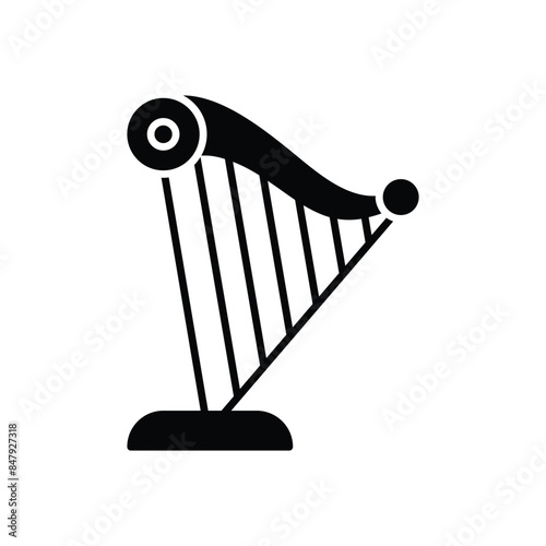 Harp vector icon