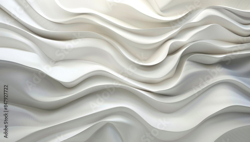 Modern abstract white background with elegant lines and waves for a minimalist style.