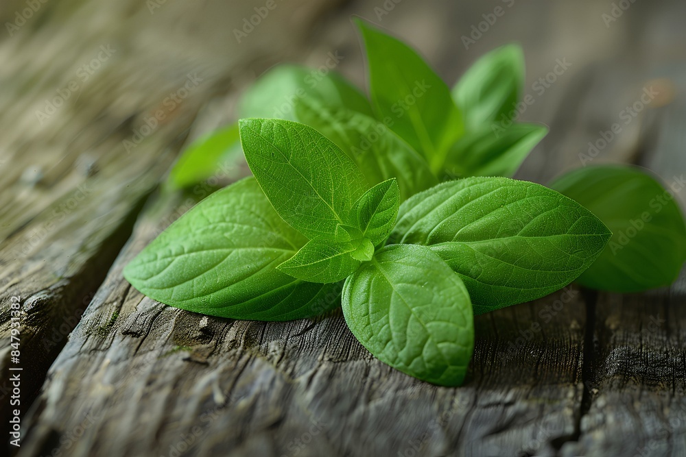 A green leaf sitting on top of a wooden table A green leaf sitting on top of a wooden table