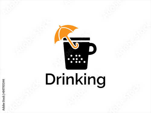 drinking logo design vector